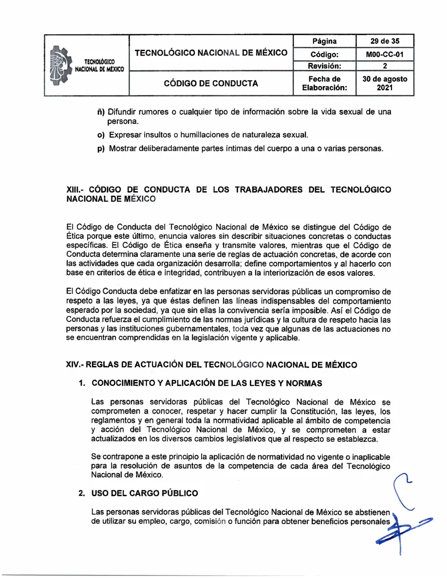 Página 29 de Código de Conducta del TecNM