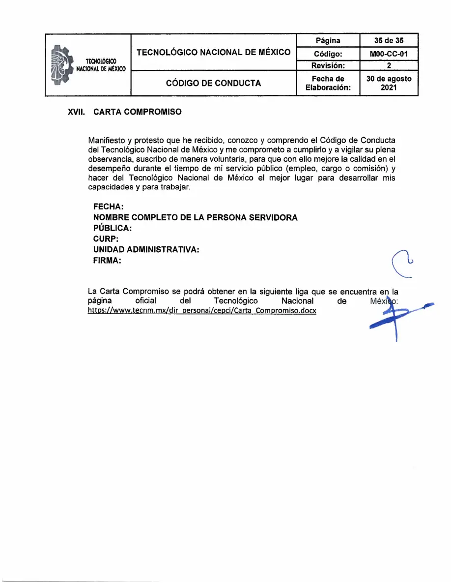 Página 35 de Código de Conducta del TecNM