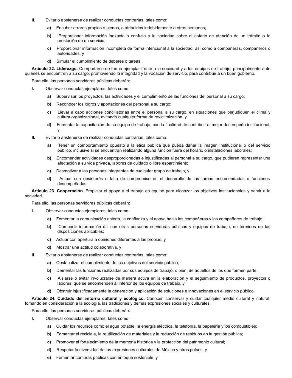 Página 10 de Código de Ética e Integridad para un Buen Gobierno