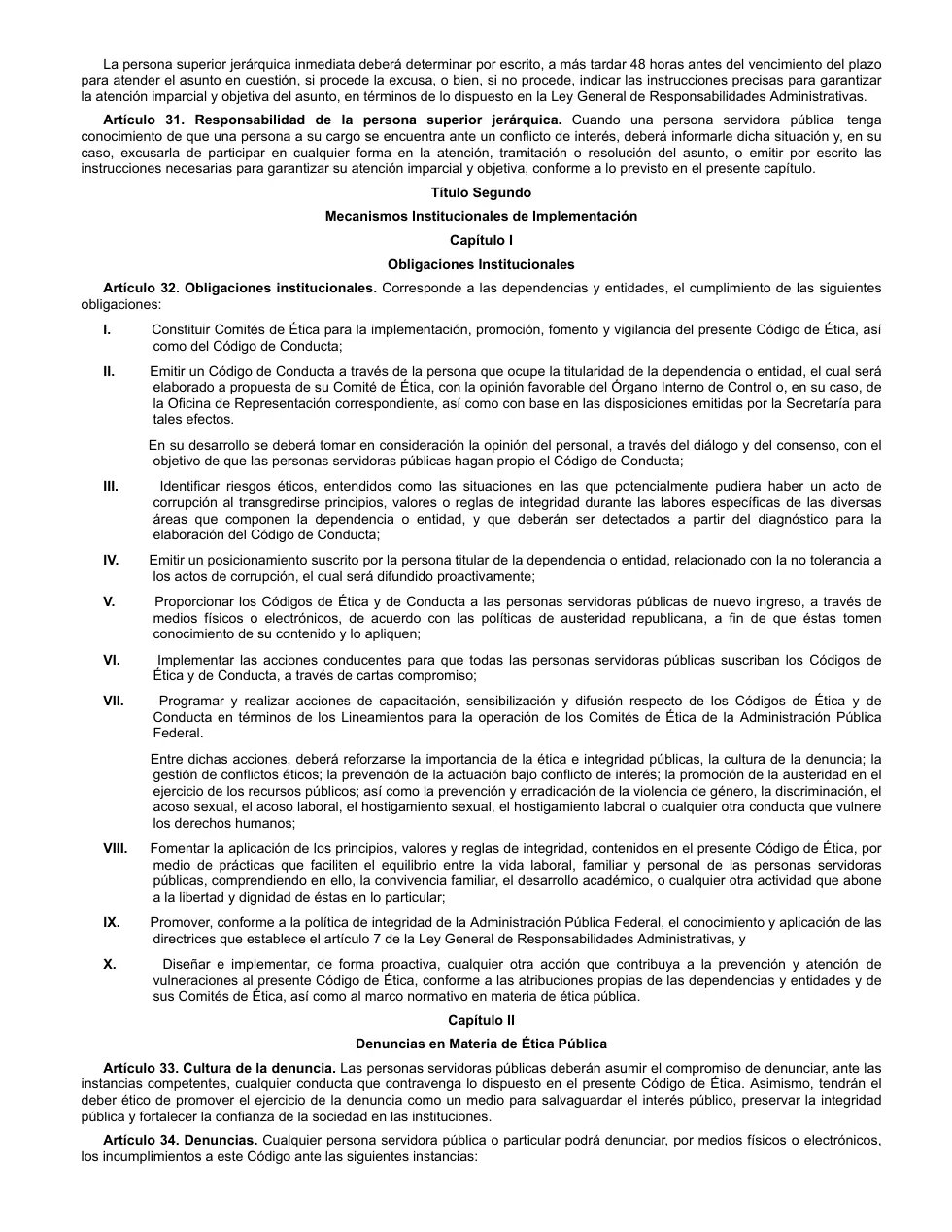 Página 13 de Código de Ética e Integridad para un Buen Gobierno