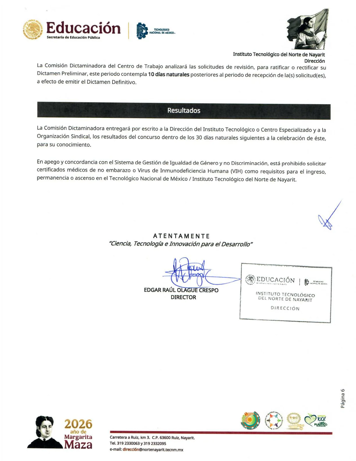 Página 6 de Convocatoria Docente N.º 02/2026