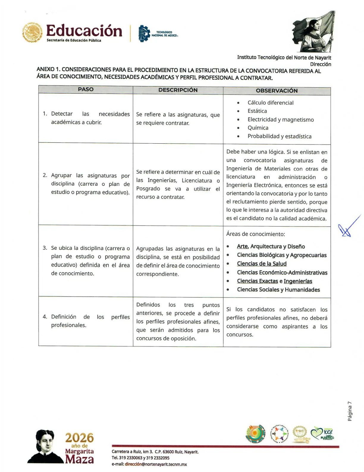 Página 7 de Convocatoria Docente N.º 02/2026