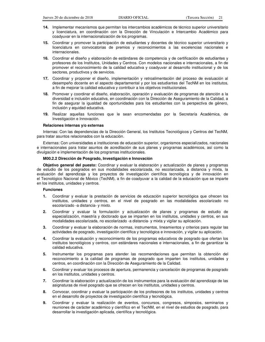 Página 21 de Manual de Organización General del TecNM