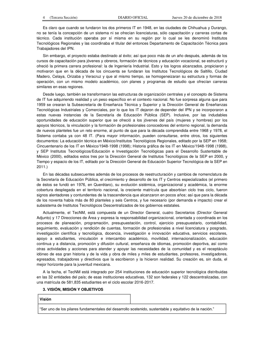 Página 4 de Manual de Organización General del TecNM
