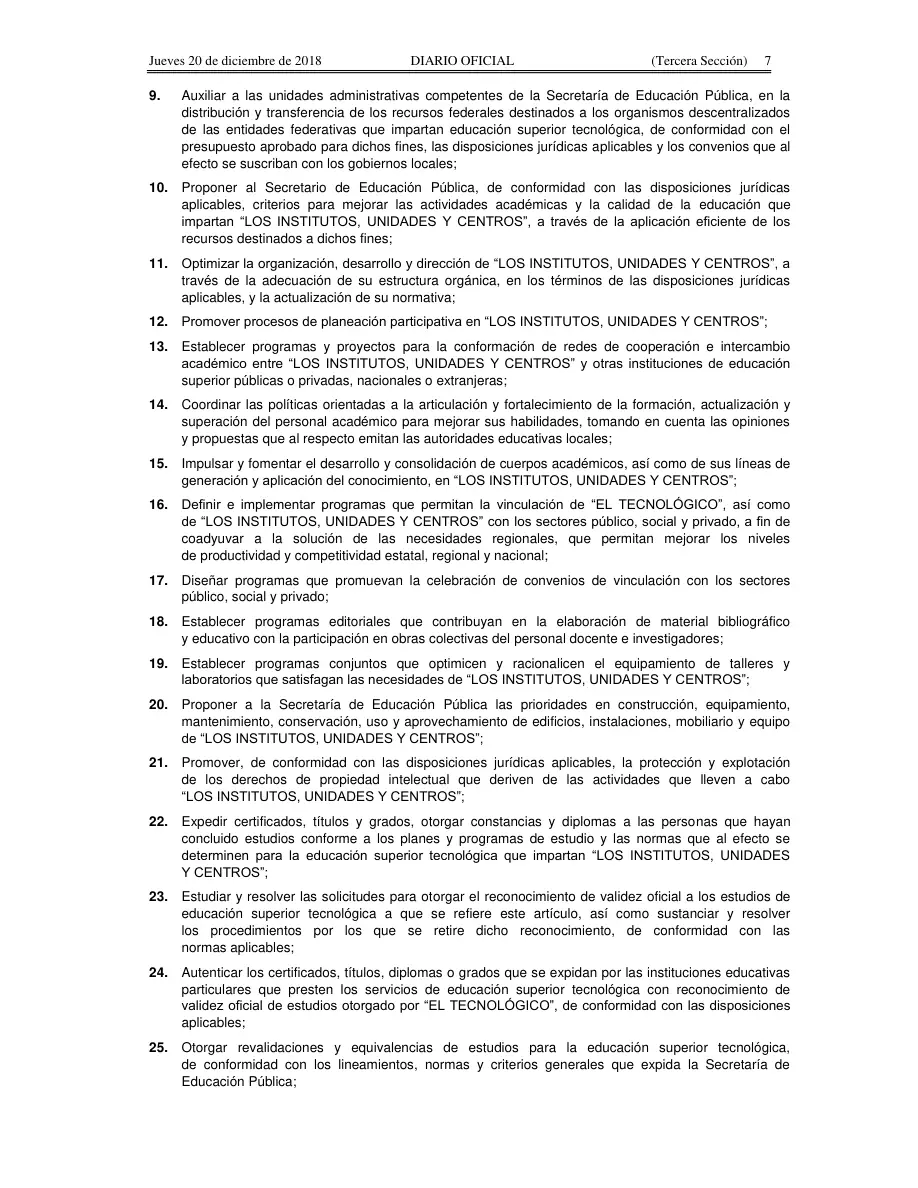 Página 7 de Manual de Organización General del TecNM