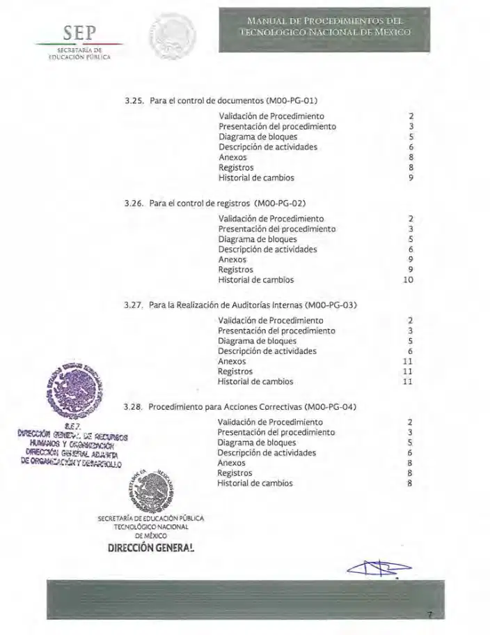 Página 11 de Manual de Procedimientos del TecNM