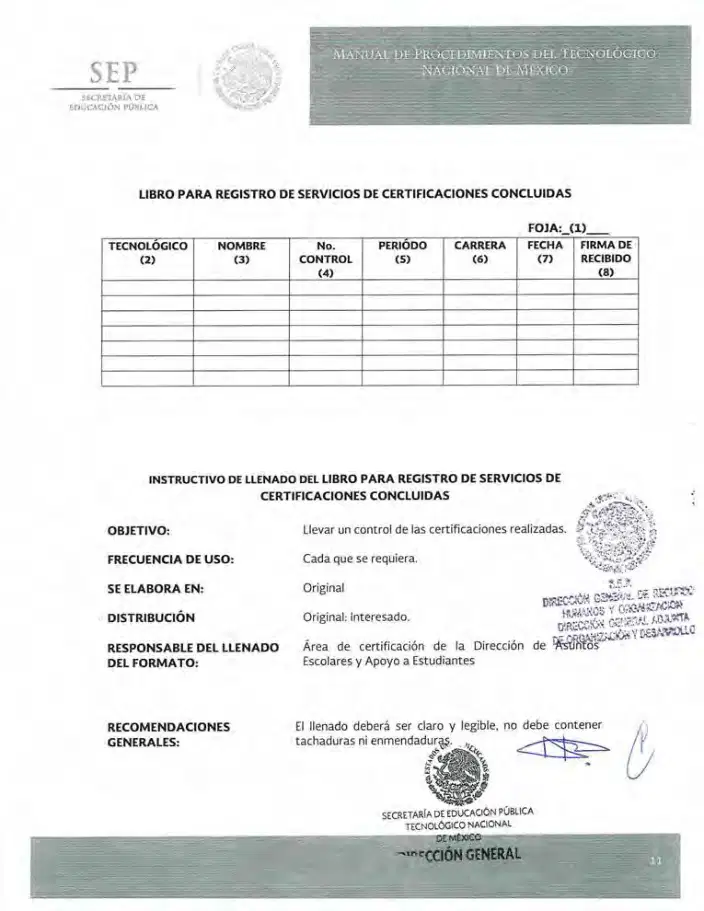 Página 213 de Manual de Procedimientos del TecNM