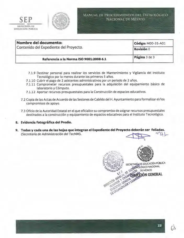 Página 278 de Manual de Procedimientos del TecNM
