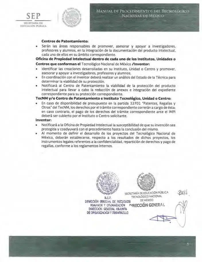 Página 74 de Manual de Procedimientos del TecNM