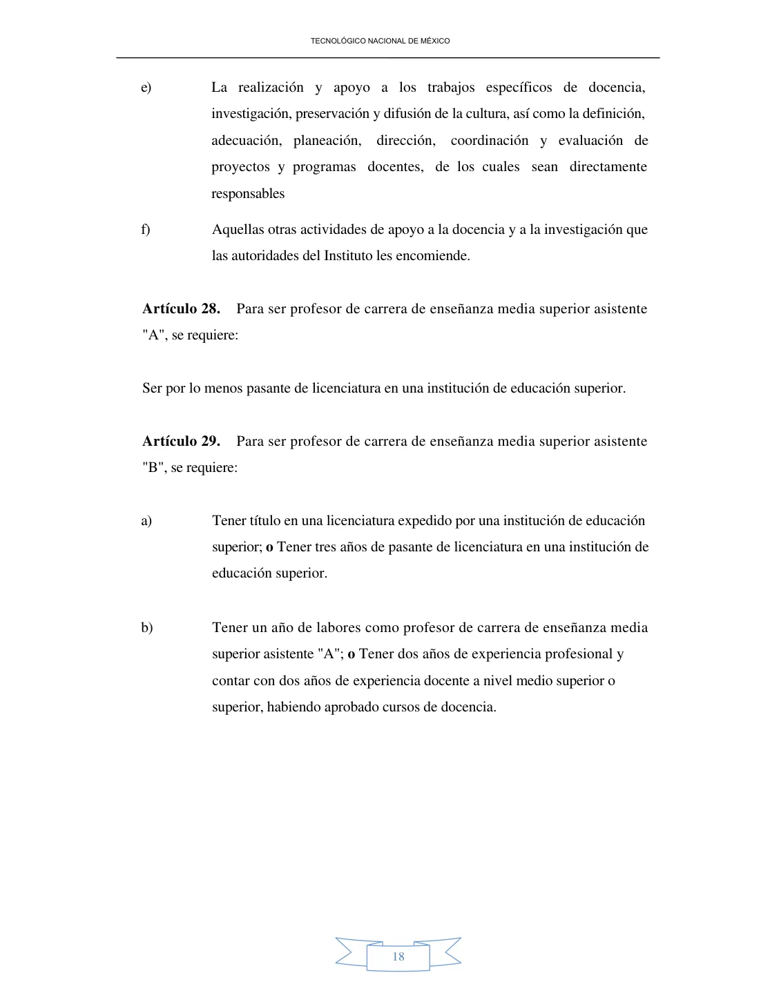 Página 18 de Reglamento Interior de Trabajo del Personal Docente