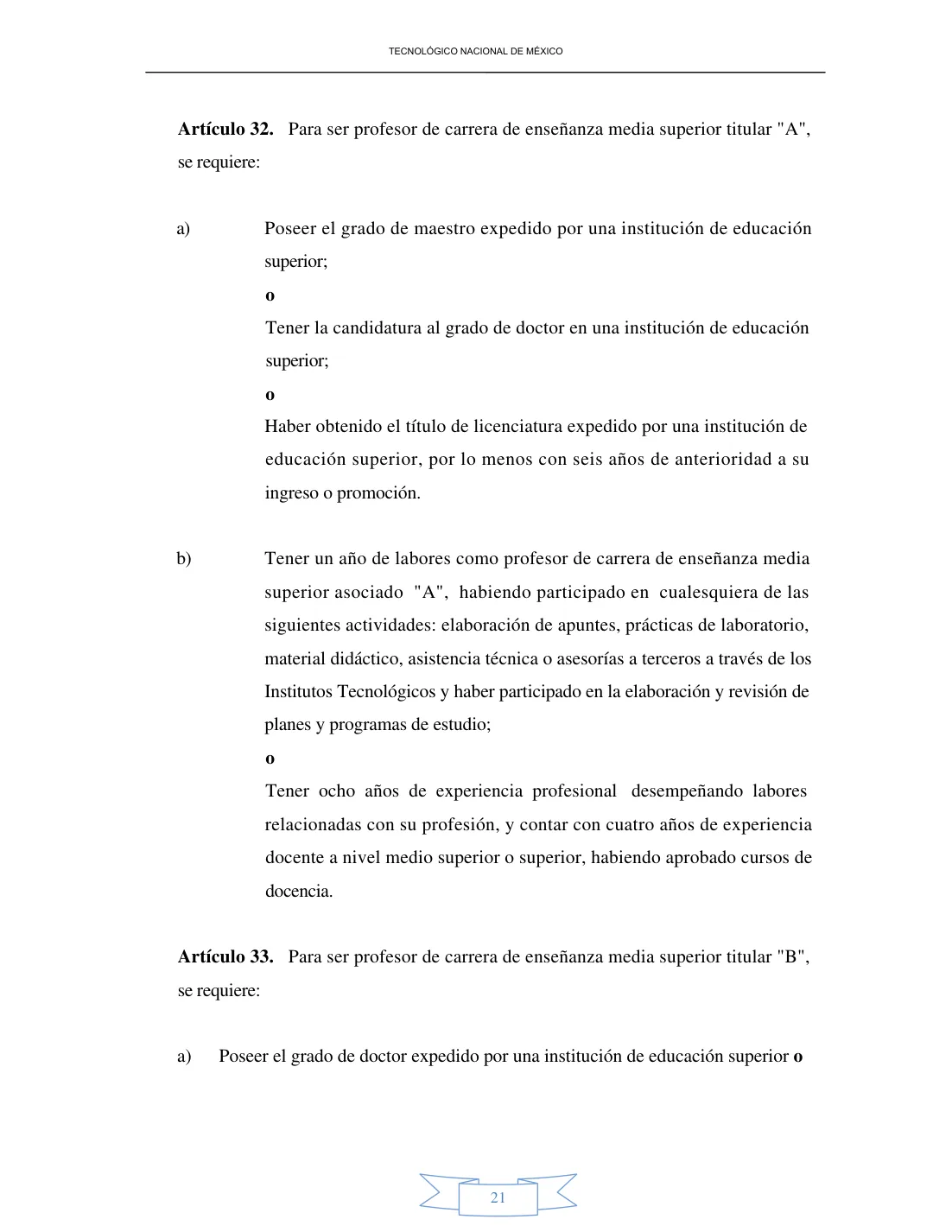 Página 21 de Reglamento Interior de Trabajo del Personal Docente
