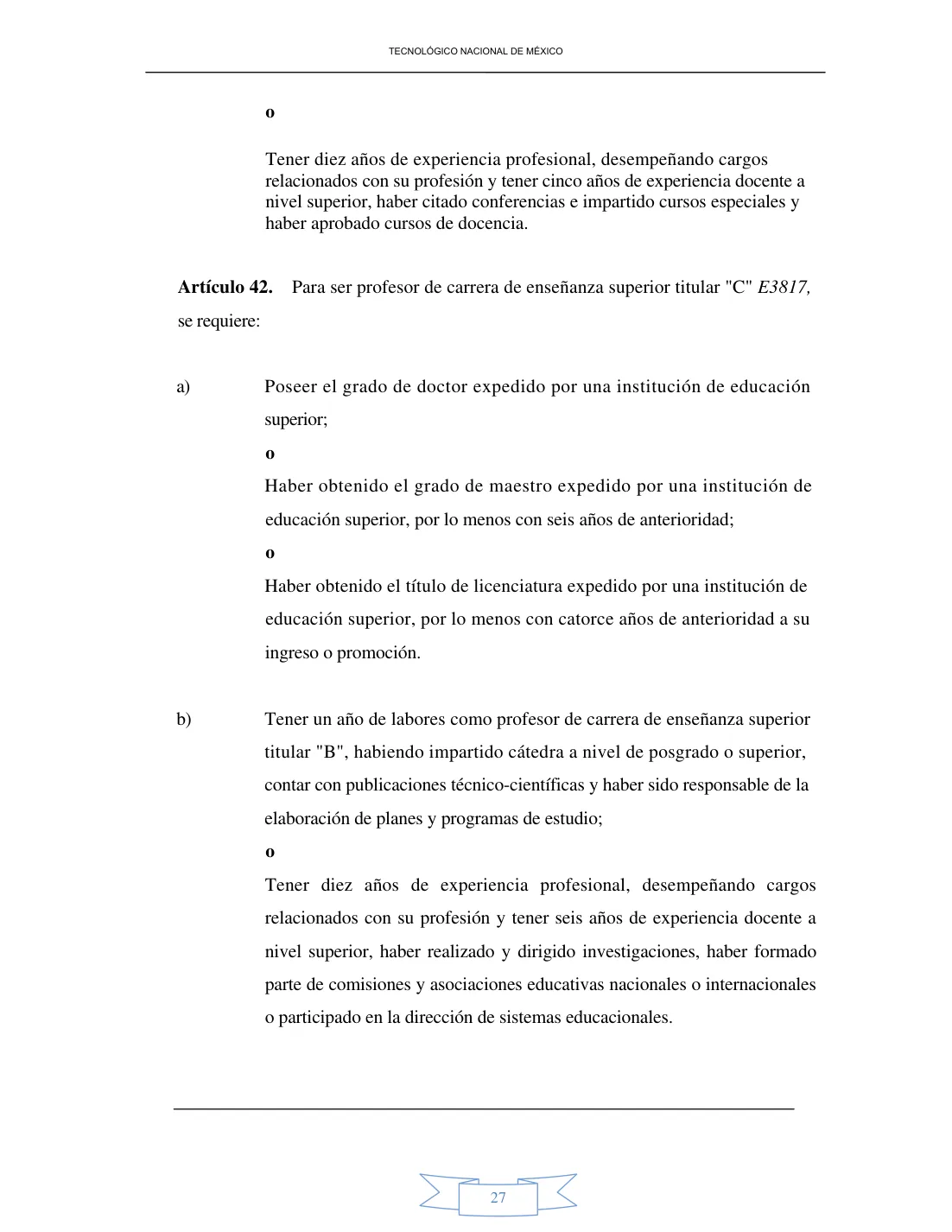 Página 27 de Reglamento Interior de Trabajo del Personal Docente