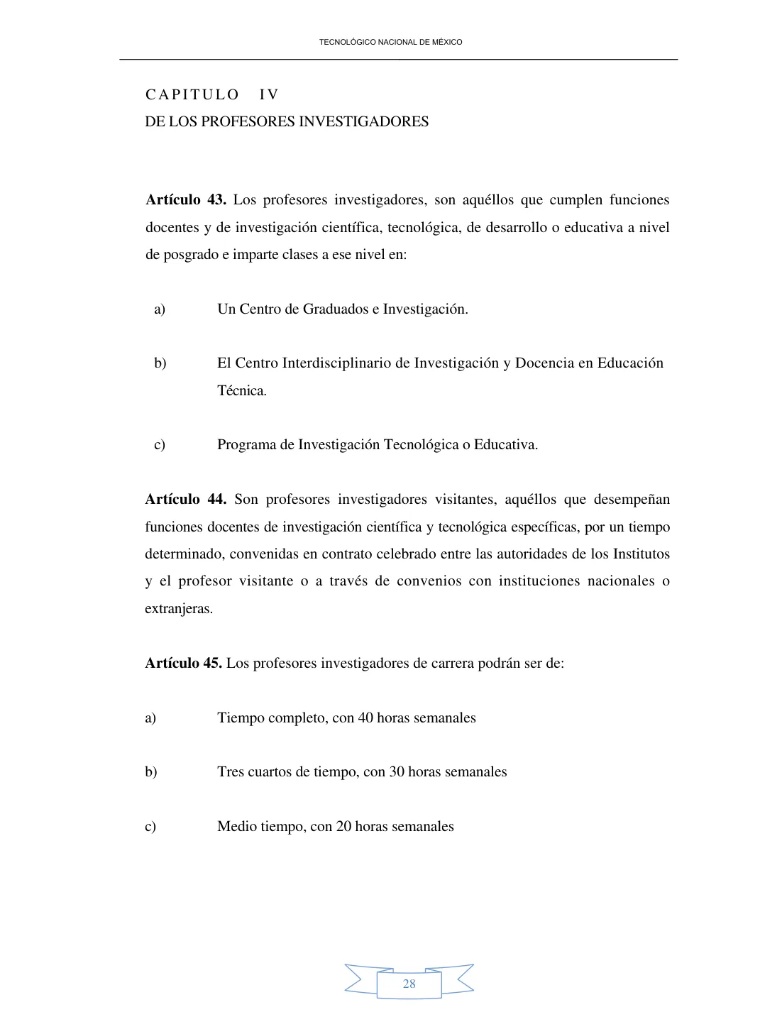 Página 28 de Reglamento Interior de Trabajo del Personal Docente