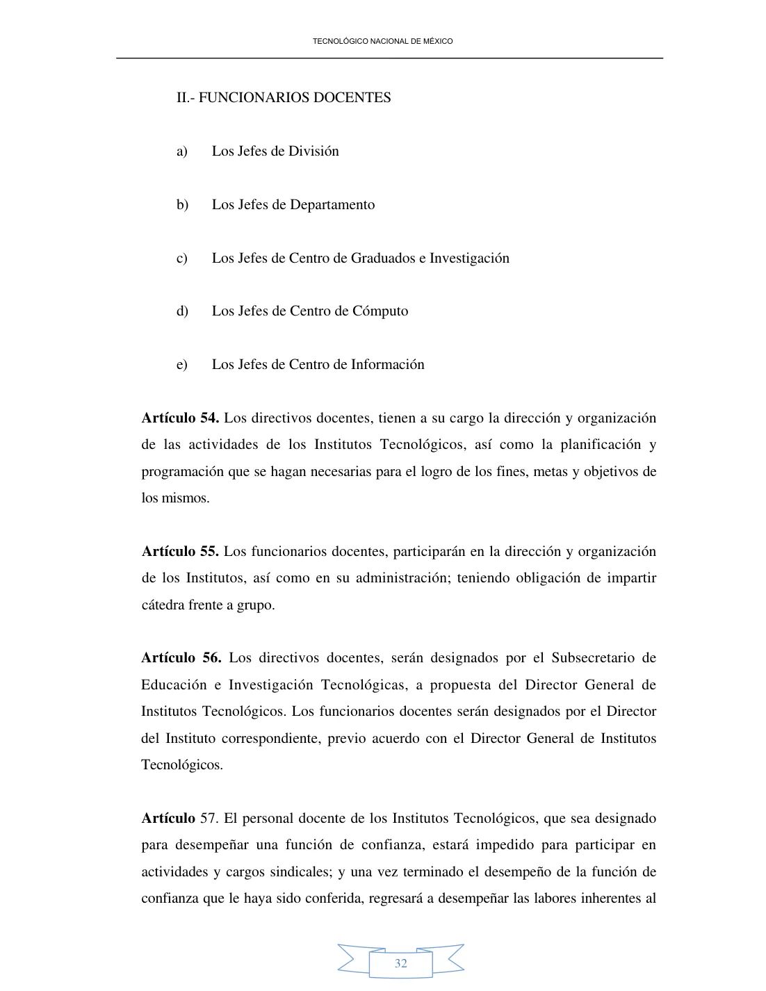 Página 32 de Reglamento Interior de Trabajo del Personal Docente