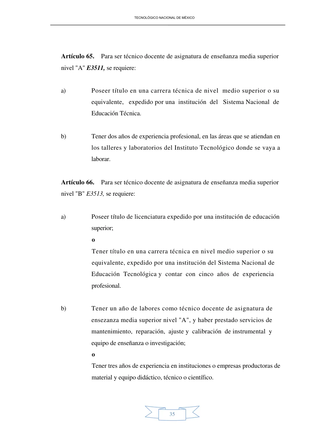 Página 35 de Reglamento Interior de Trabajo del Personal Docente