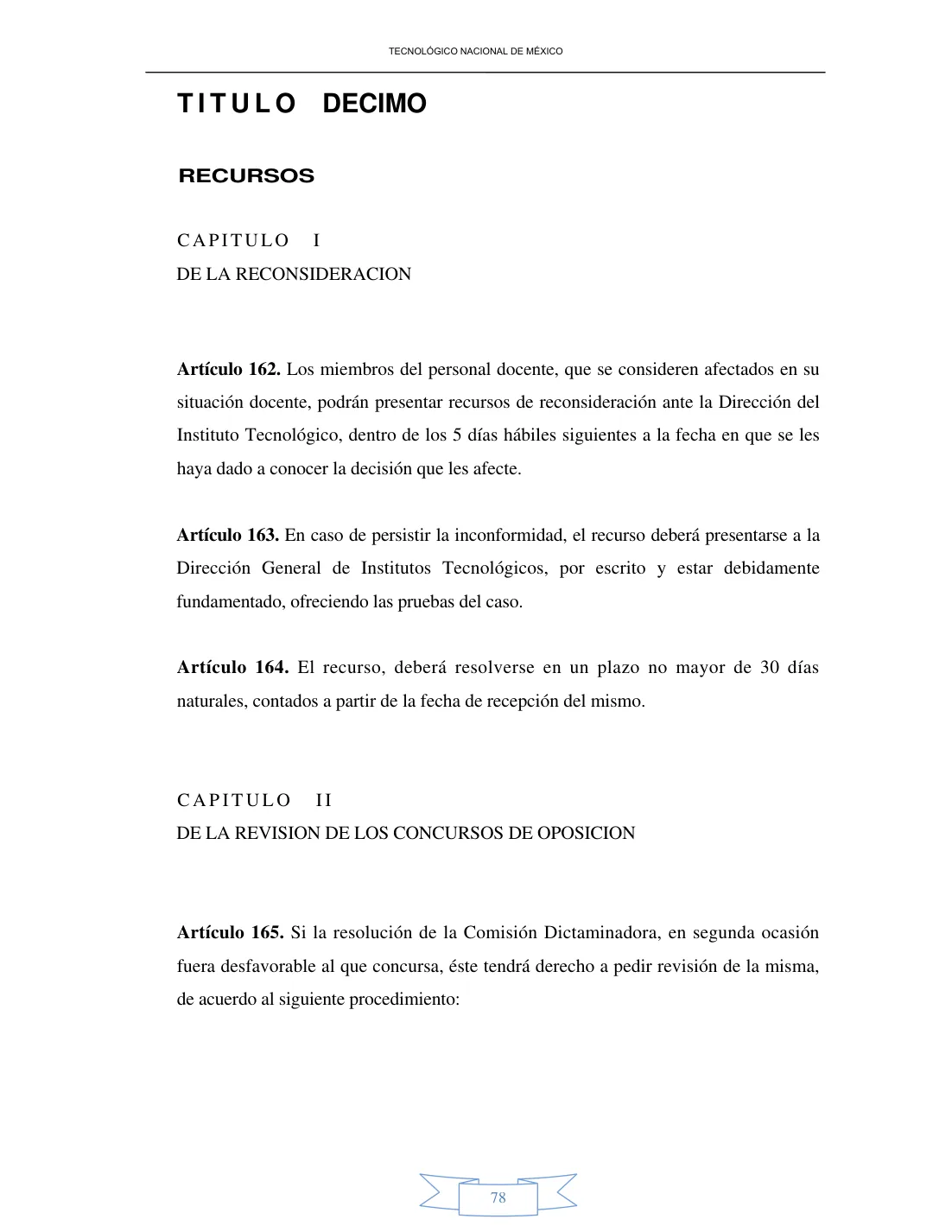 Página 78 de Reglamento Interior de Trabajo del Personal Docente