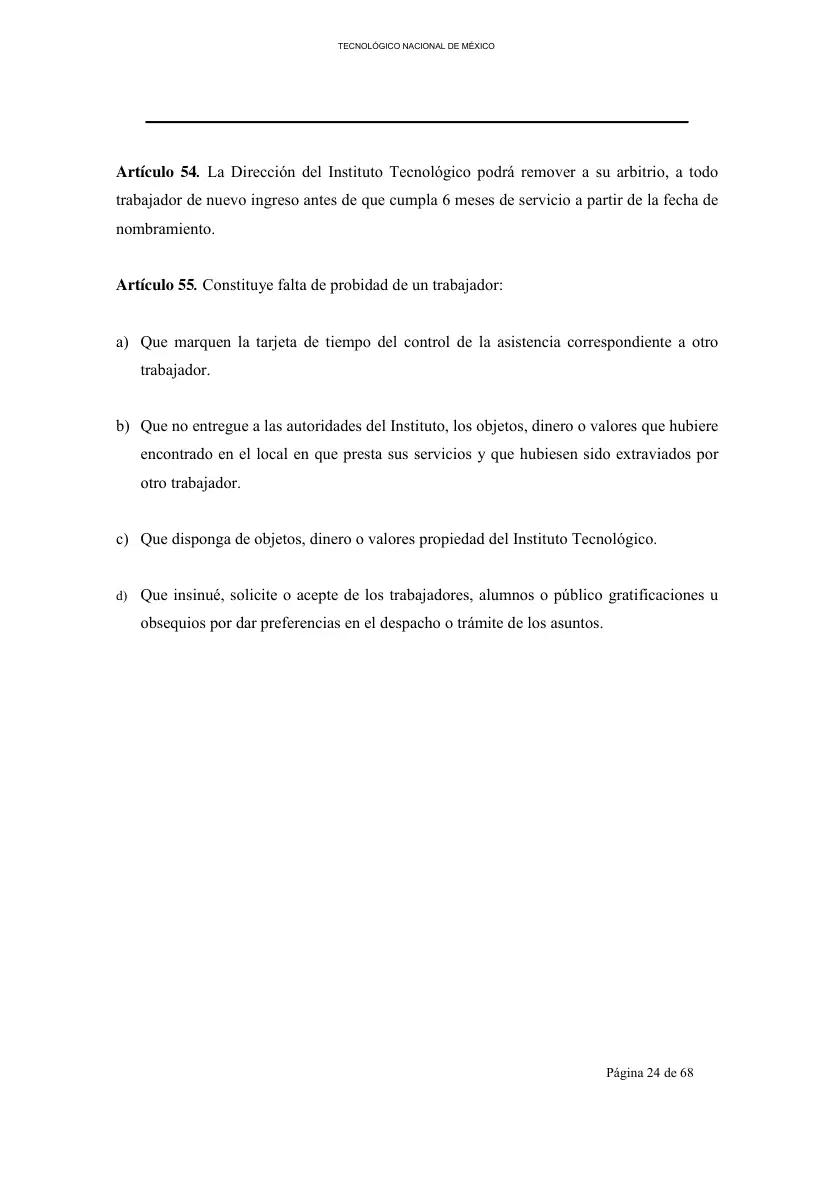 Página 25 de Reglamento Interior de Trabajo del Personal No Docente