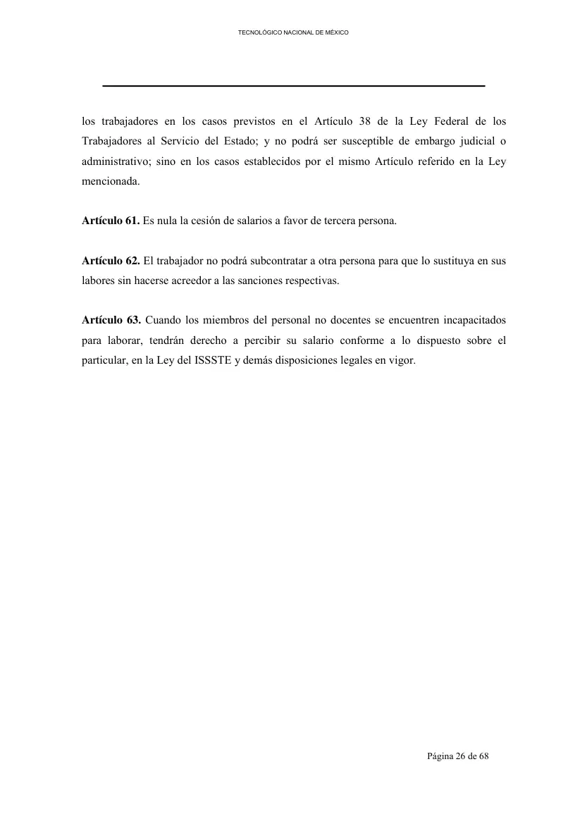 Página 27 de Reglamento Interior de Trabajo del Personal No Docente