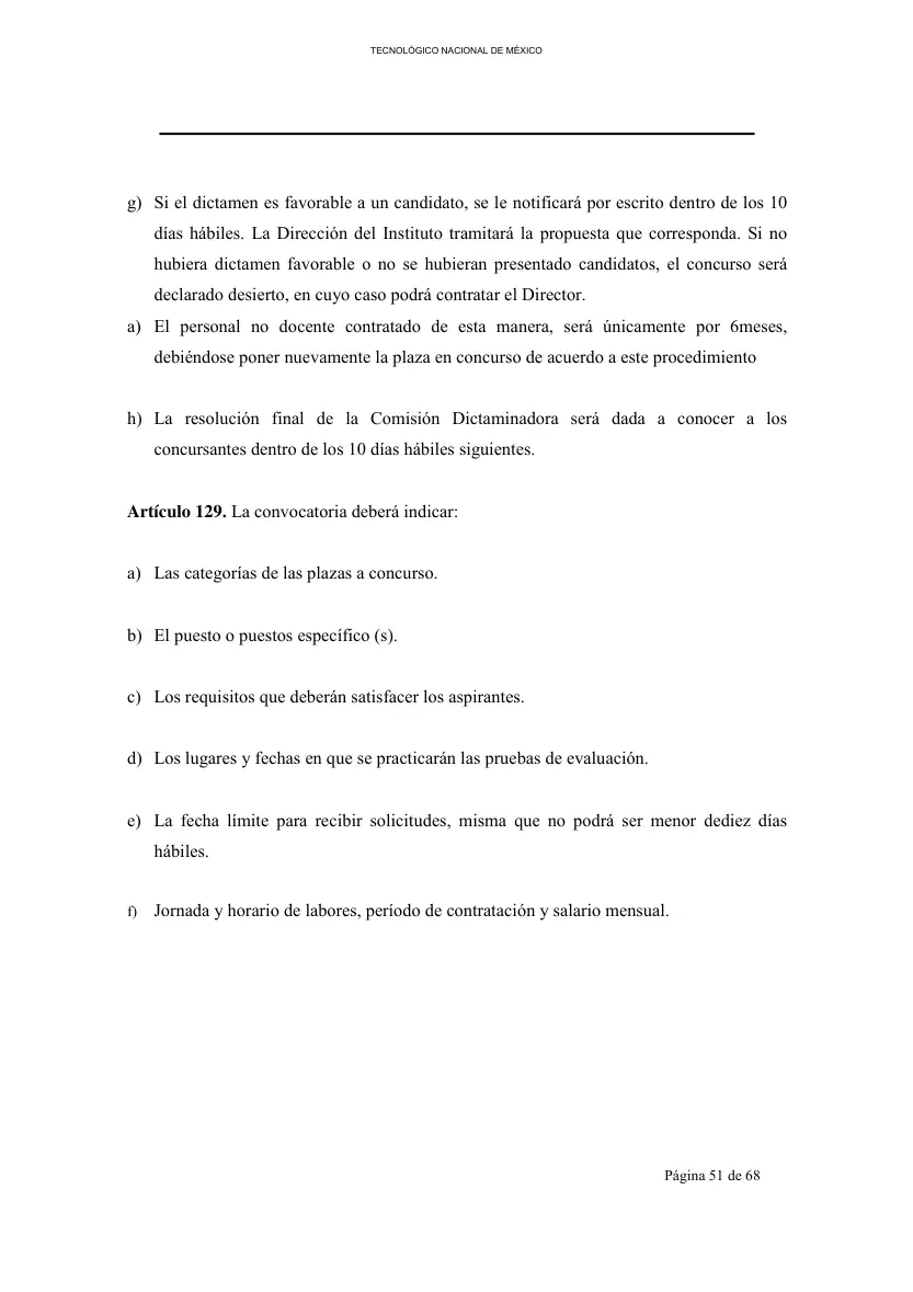 Página 52 de Reglamento Interior de Trabajo del Personal No Docente
