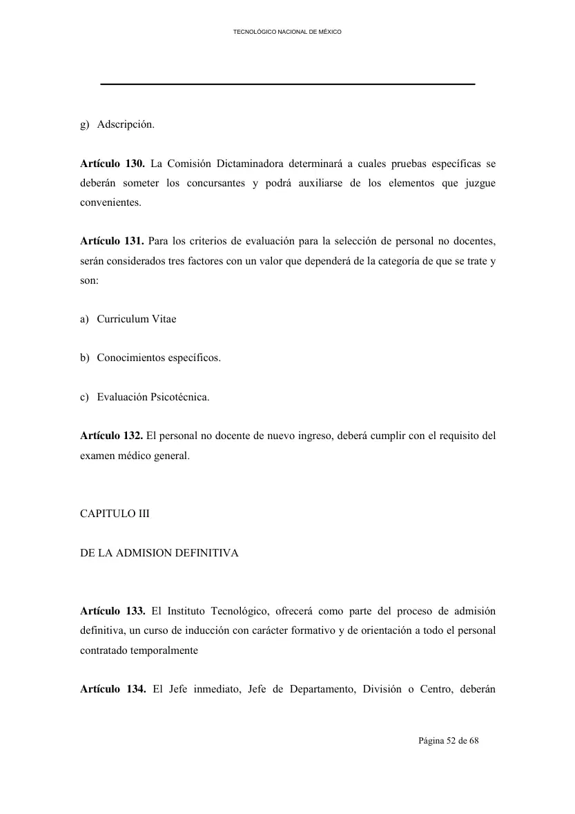 Página 53 de Reglamento Interior de Trabajo del Personal No Docente