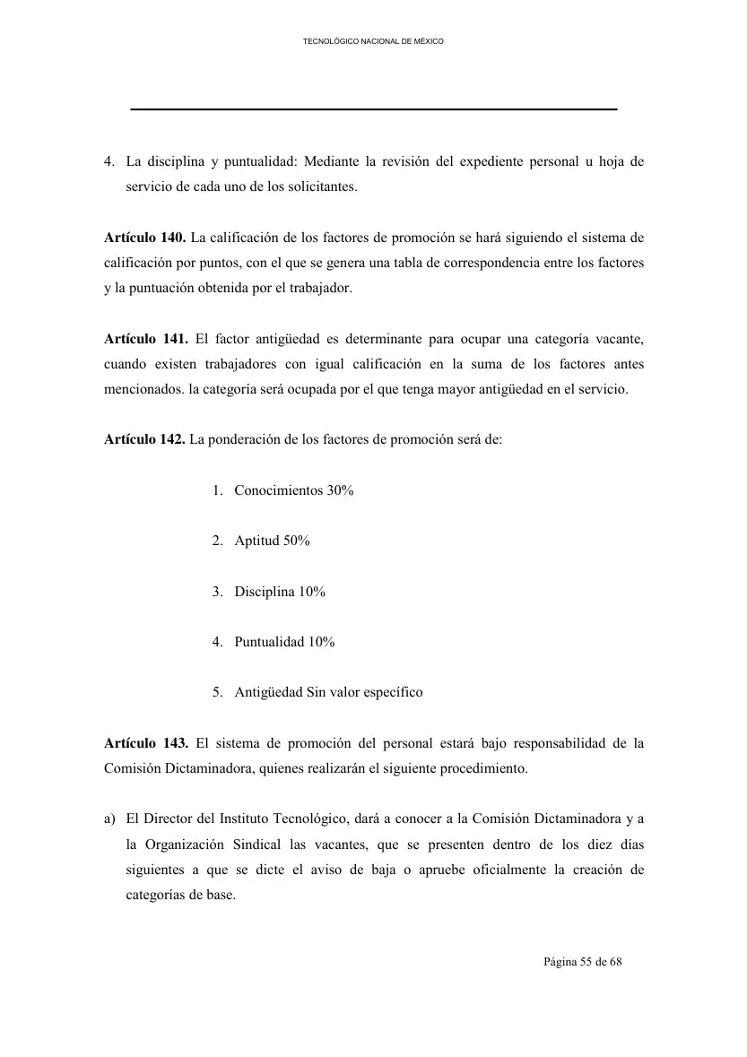 Página 56 de Reglamento Interior de Trabajo del Personal No Docente